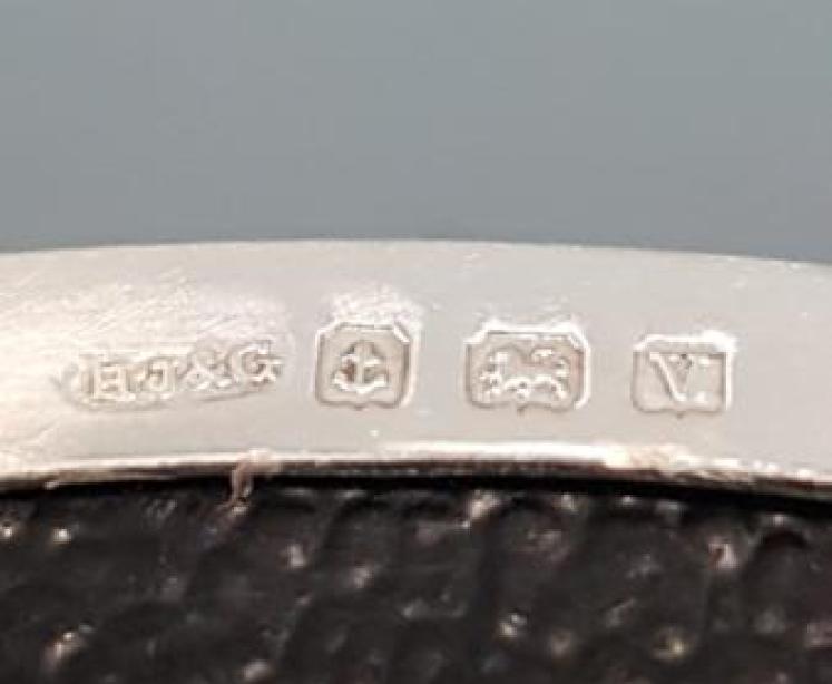 Engine Turned Silver Ring Box - Image 5