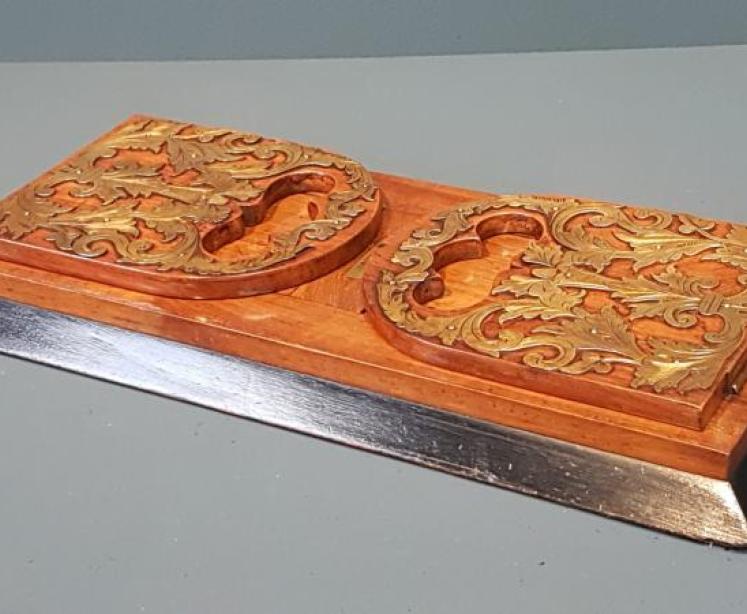 Victorian Walnut Book Slide - Image 1