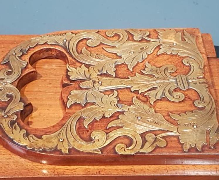 Victorian Walnut Book Slide - Image 4