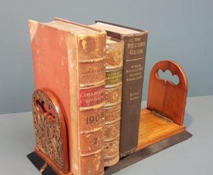 Victorian Walnut Book Slide - Image 5