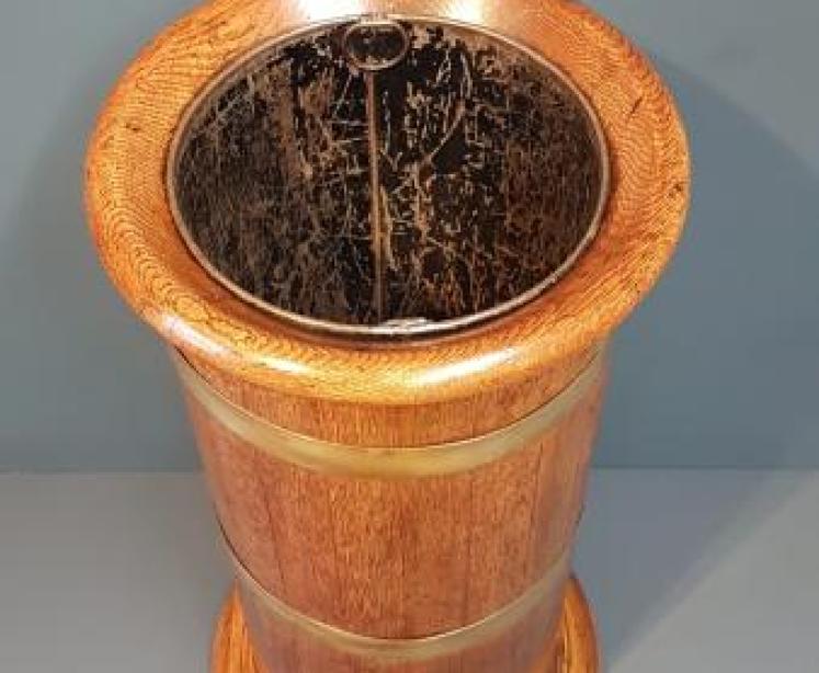 Victorian Oak Brass Bound Stick Stand - Image 2