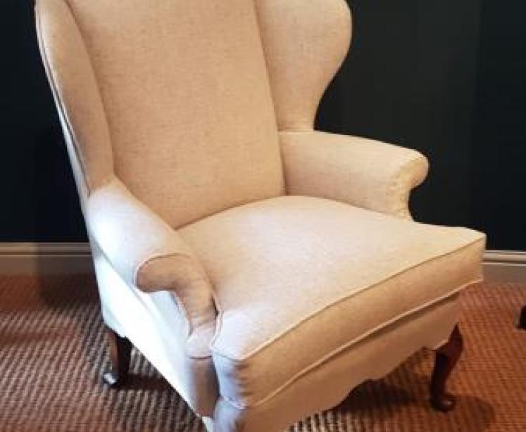 Edwardian Wing Back Arm Chair - Image 3