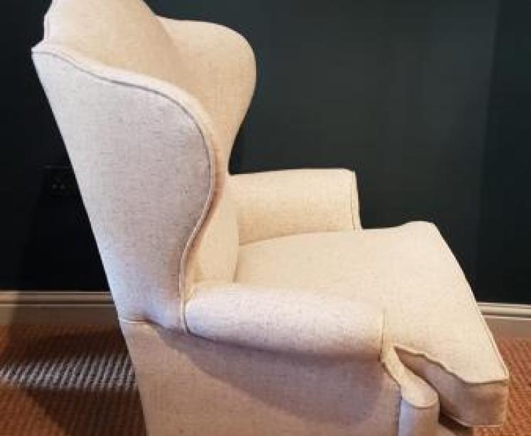 Edwardian Wing Back Arm Chair - Image 6