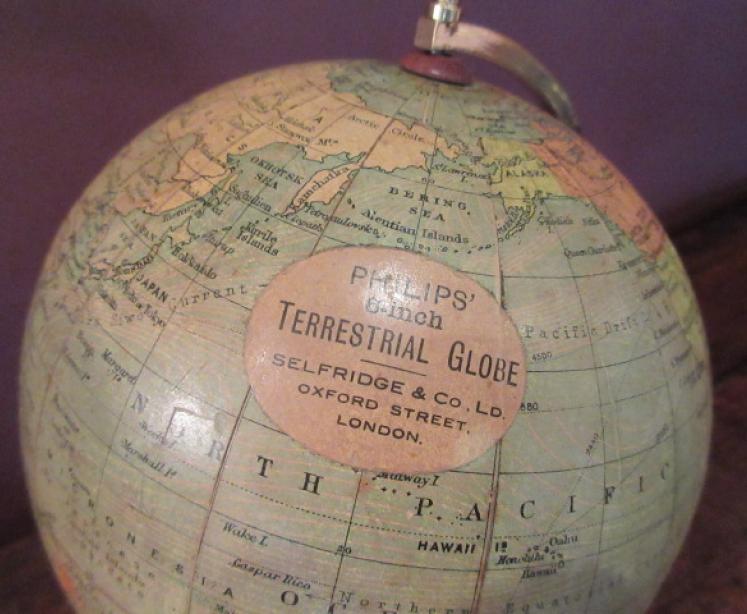 Phillip's of London 6" Paper Mache Terrestrial Globe - Image 5