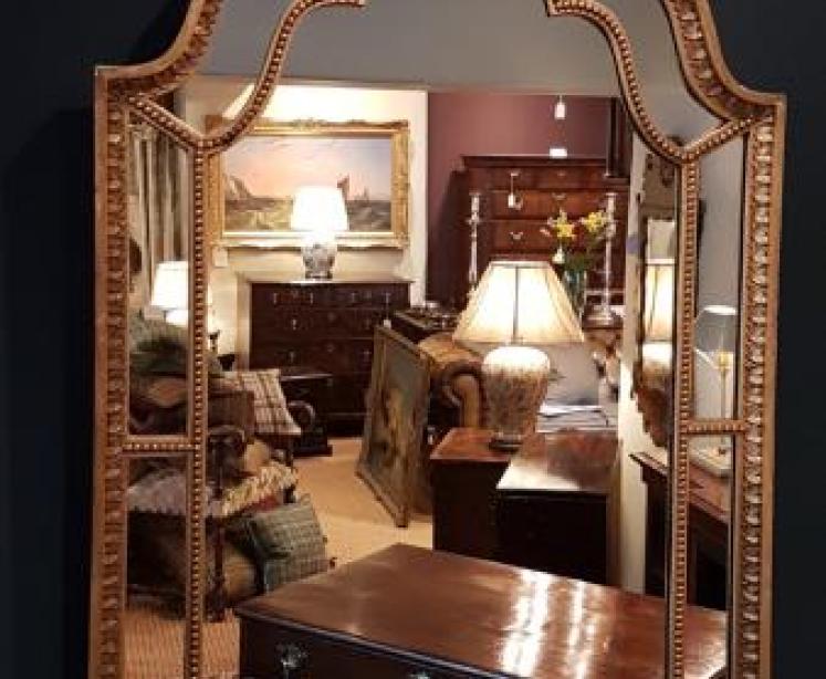 Victorian Segmented Timber Gilt Mirror - Image 1