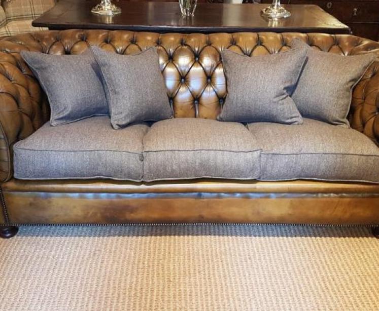 Superb 1930's Leather Chesterfield Sofa - Image 1