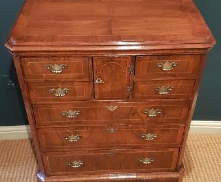 George II Walnut Norfolk Chest - Image 2