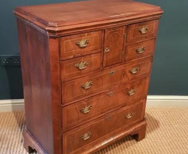 George II Walnut Norfolk Chest - Image 3