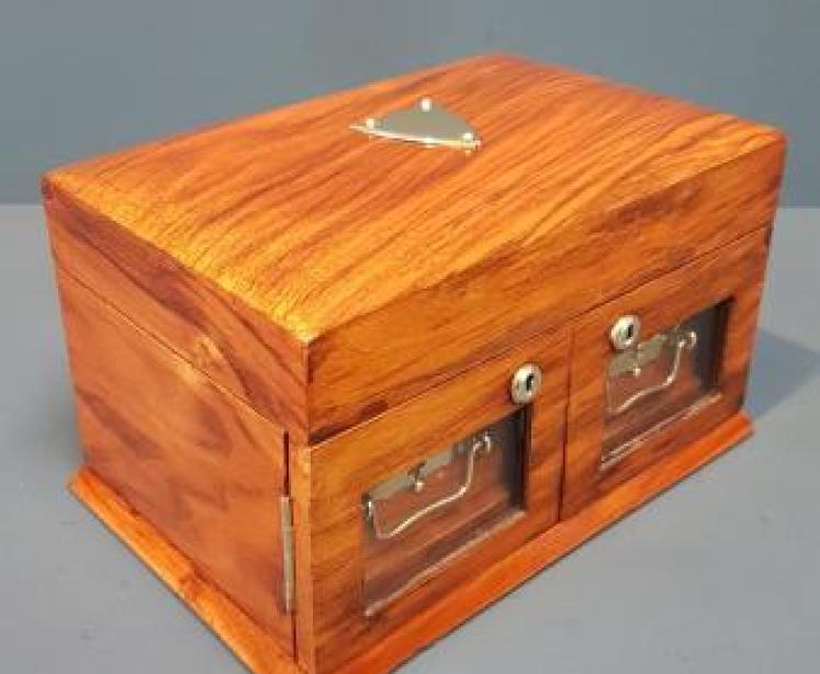Victorian Figured Walnut Jewellery Box - Image 3