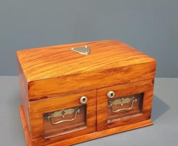 Victorian Figured Walnut Jewellery Box - Image 6