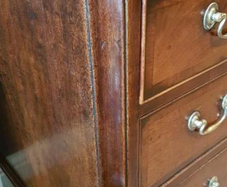 George III Solid Walnut Chest of Drawers - Image 7