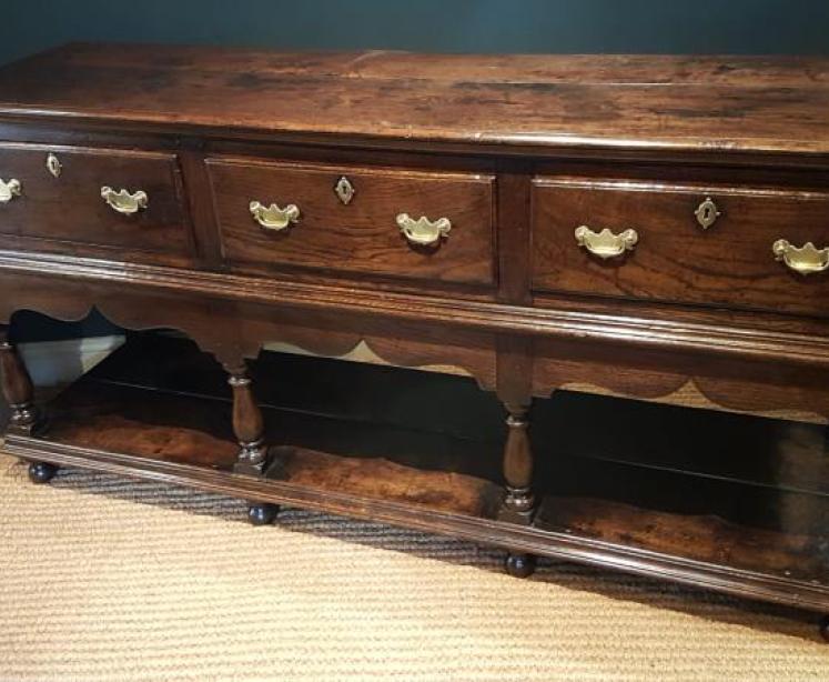 George III Oak Montgomeryshire Dresser - Image 7