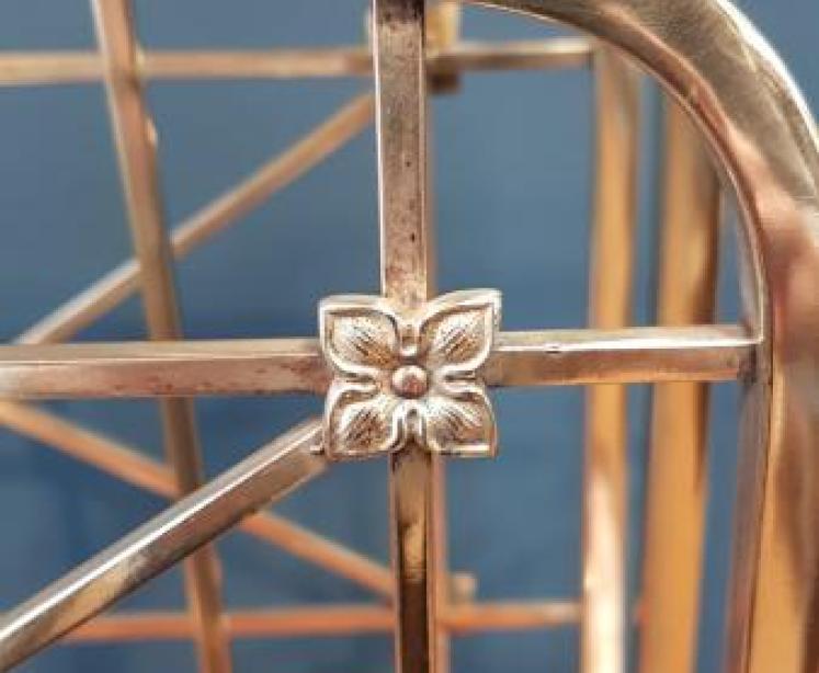 Edwardian Brass Magazine Stand - Image 4