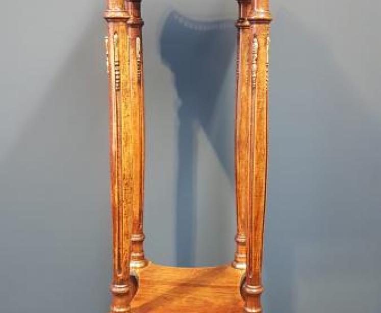 Victorian Walnut & Gilt Ormolu Plant Stand - Image 5