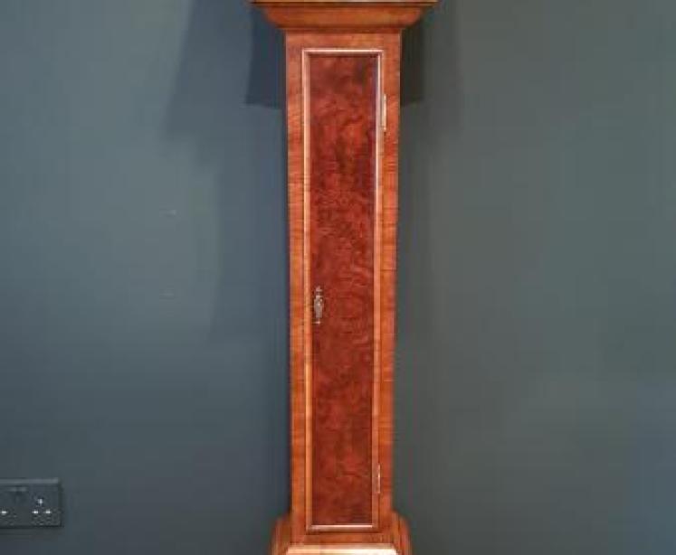 Early Victorian Walnut Verge Escapement Grandmother Clock - Image 2