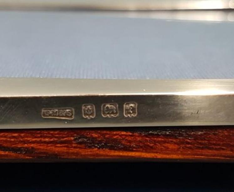 Edwardian Silver Ribbon Crest Photo Frame  - Image 4