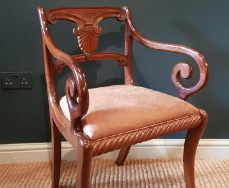 William IV Mahogany Desk Chair  - Image 1