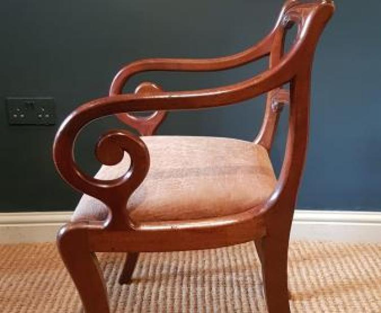 William IV Mahogany Desk Chair  - Image 5