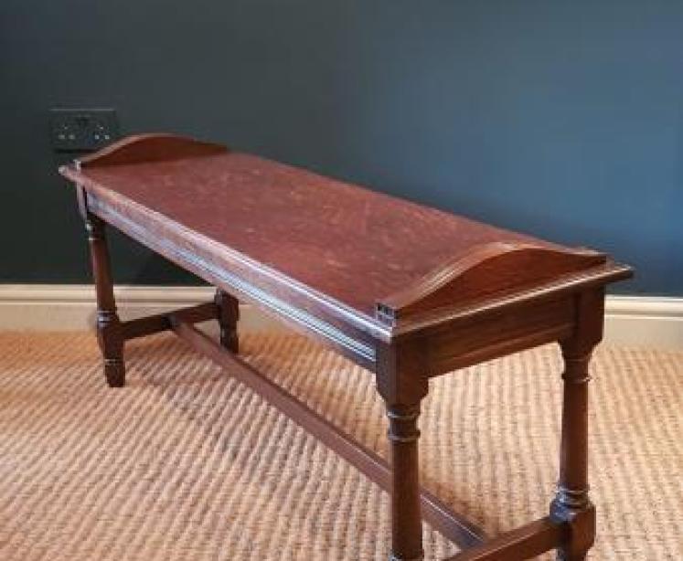 Edwardian Oak Hall or Window Seat - Image 2