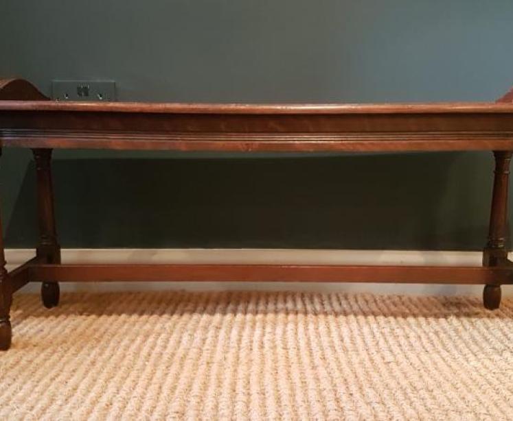 Edwardian Oak Hall or Window Seat - Image 5