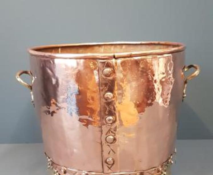 Edwardian Copper Log Bin - Image 1