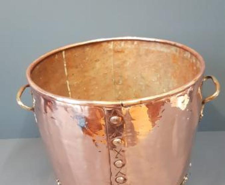 Edwardian Copper Log Bin - Image 2