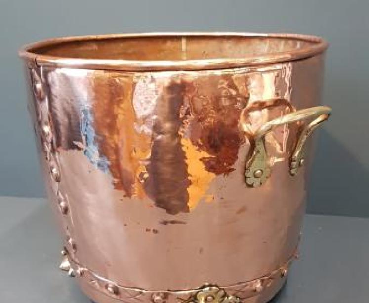 Edwardian Copper Log Bin - Image 4