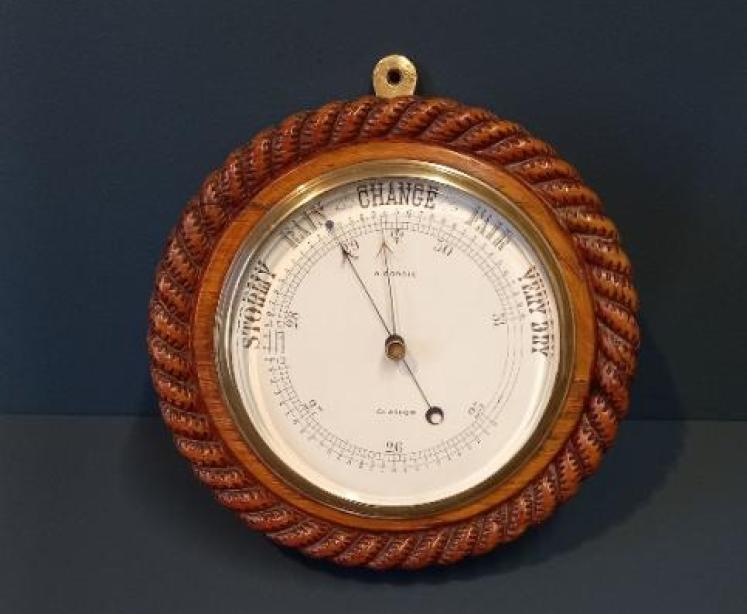 Victorian Polished Oak Glasgow Ship's Barometer - Image 1