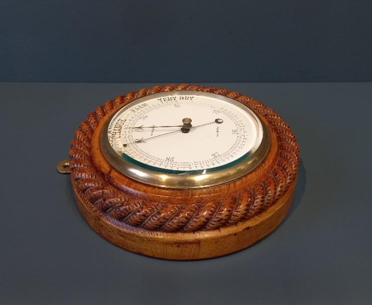 Victorian Polished Oak Glasgow Ship's Barometer - Image 6