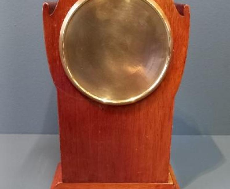 Edwardian Sheraton Garland Inlaid Mantel Clock - Image 5