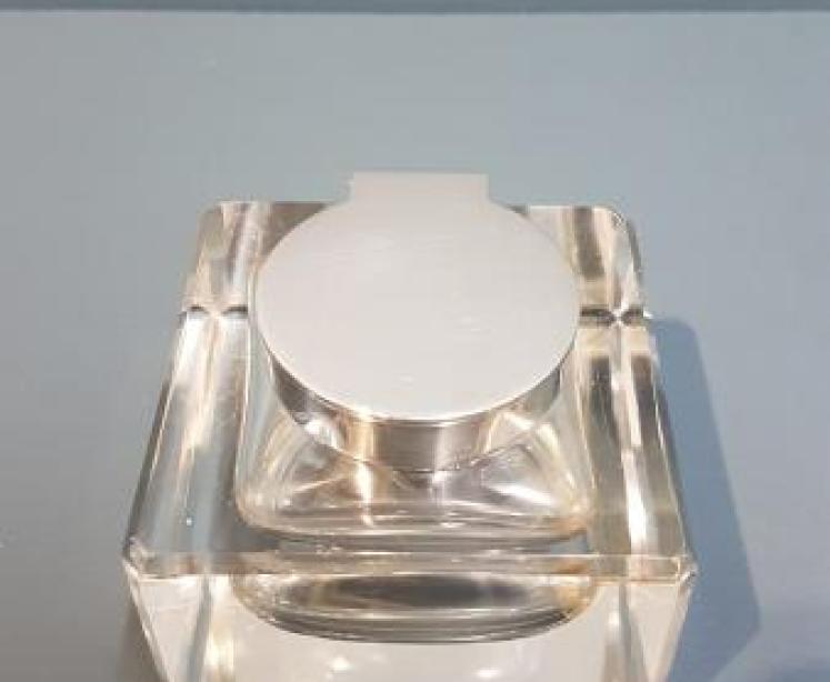 Large Edwardian Silver Top Ink Well - Image 2