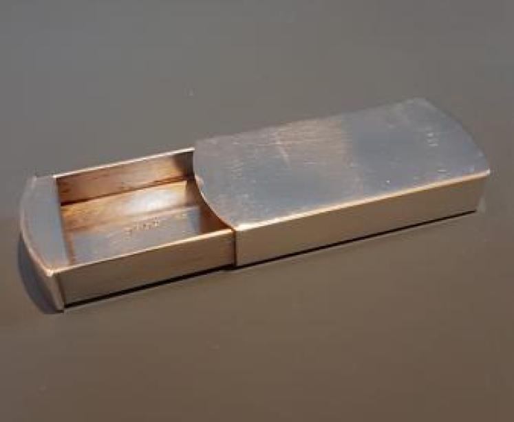 Unusual Victorian Silver Snuff Drawer - Image 1
