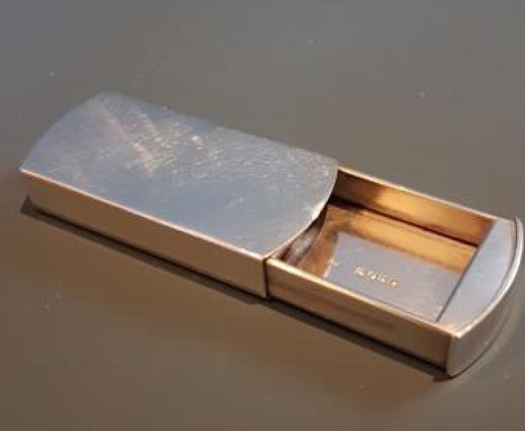 Unusual Victorian Silver Snuff Drawer - Image 2