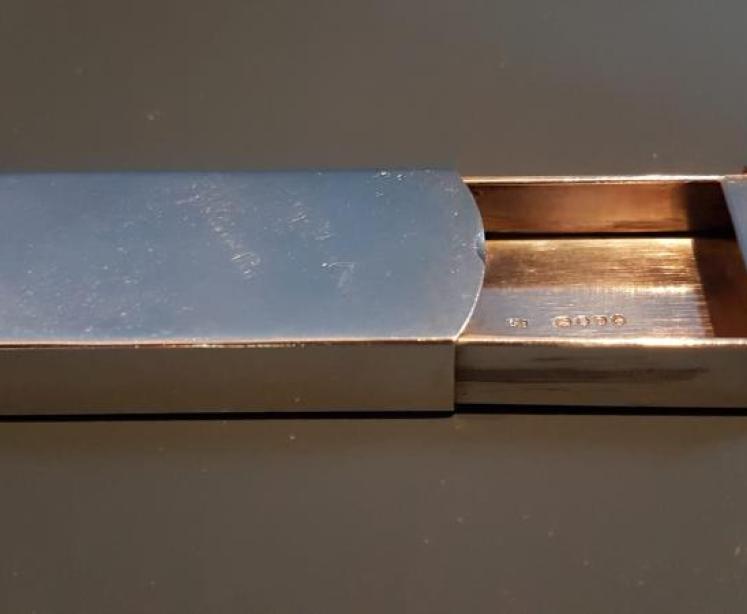 Unusual Victorian Silver Snuff Drawer - Image 3