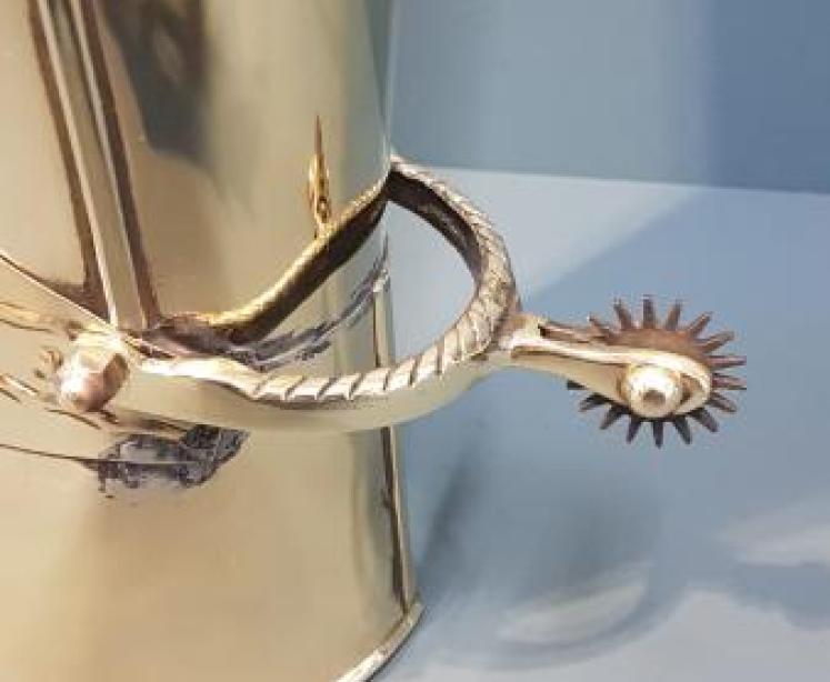 Unusual 1920's Brass Boot Stick Stand - Image 4