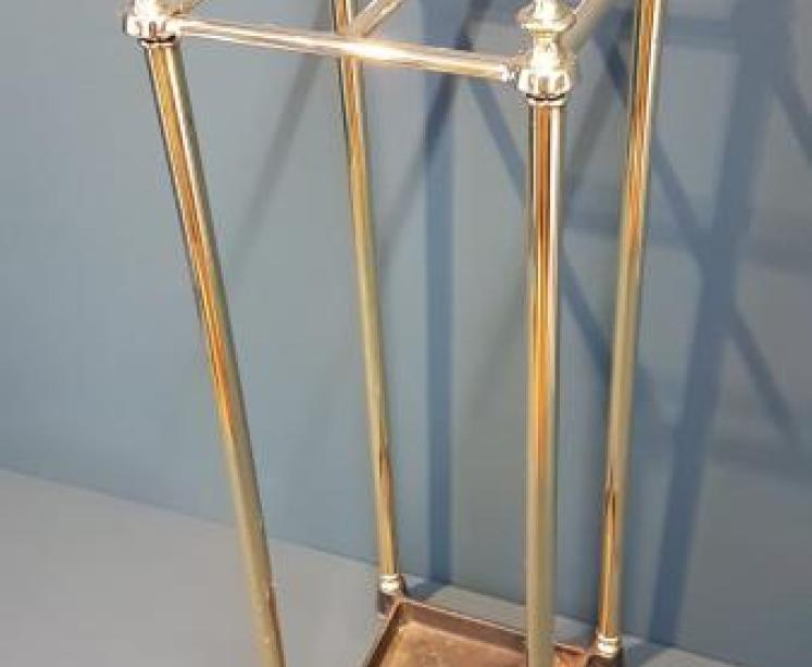 Edwardian Brass and Cast Iron Stick Stand - Image 1