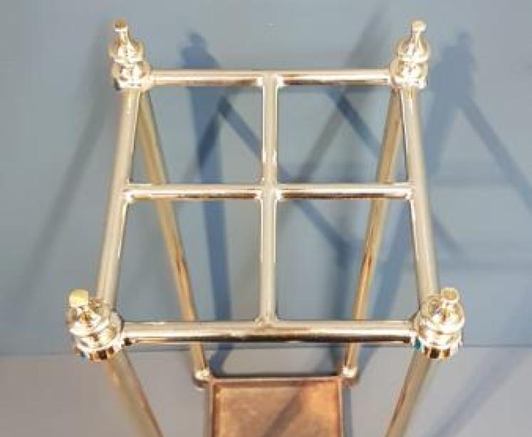 Edwardian Brass and Cast Iron Stick Stand - Image 4