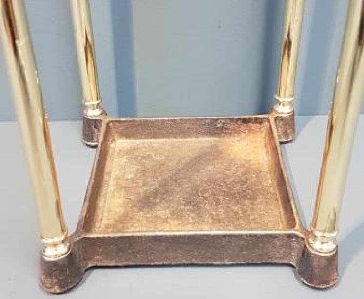 Edwardian Brass and Cast Iron Stick Stand - Image 6