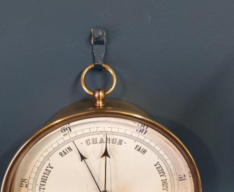 19th Century Marine Barometer with Thermometer - Image 2