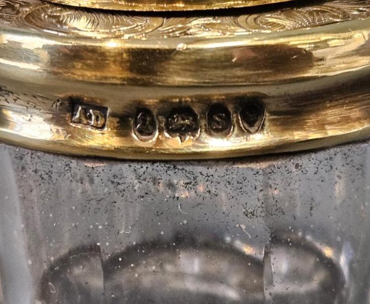 William IV Silver Gilt Travelling Ink Well - Image 5