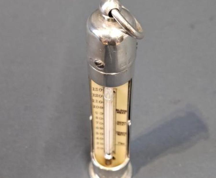 Edwardian Silver Campaign Thermometer - Image 2
