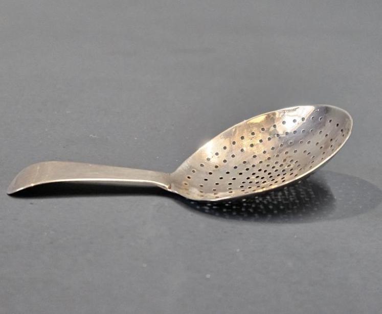 Unusual Georgian Silver Tea Straining Spoon - Image 2