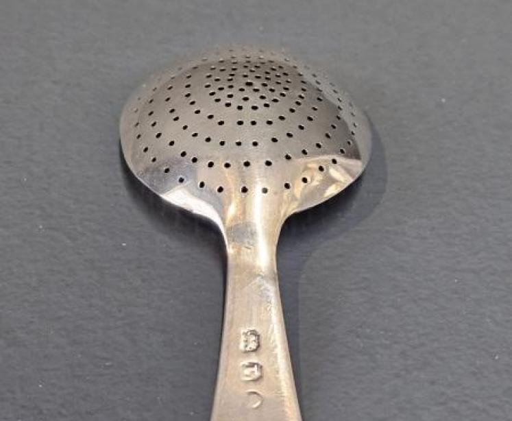 Unusual Georgian Silver Tea Straining Spoon - Image 6