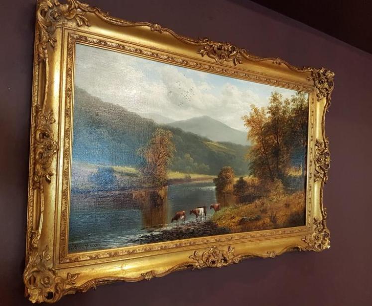 William Mellor 'Cattle in Lakeland Scene' Painting - Image 1