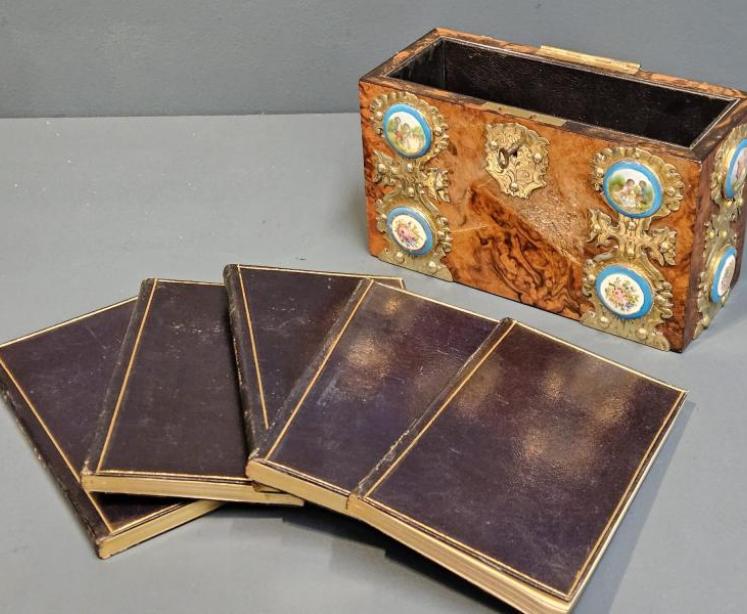 Victorian Burr Walnut Journal Box - Image 4