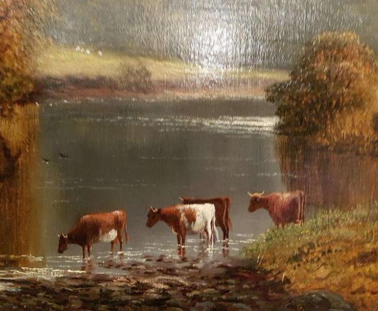 William Mellor 'Cattle in Lakeland Scene' Painting - Image 4