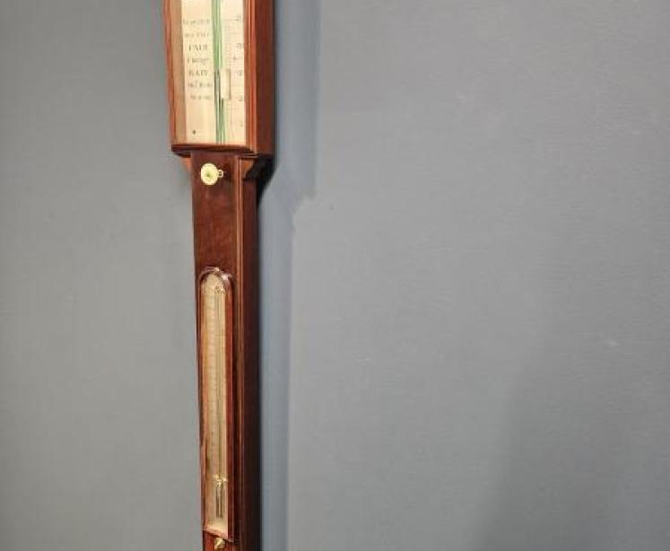Fine Quality Regency Mahogany Stick Barometer - Image 2