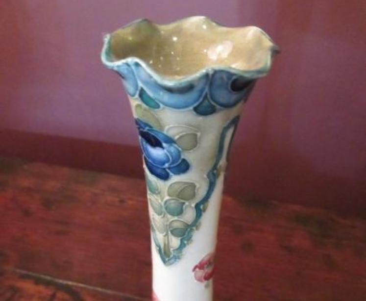 McIntyre Moorcroft Panelled Poppies Vase - Image 3