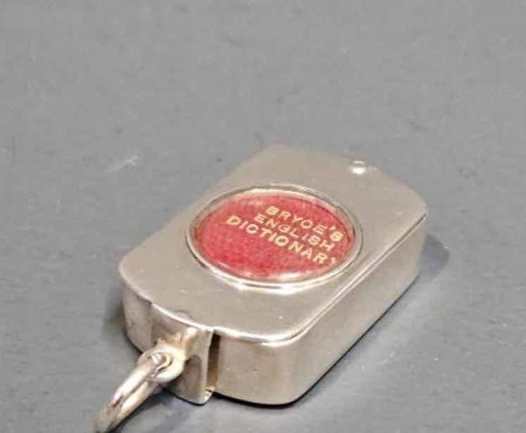 Sampson Mordan Silver Cased Miniature Dictionary  - Image 1