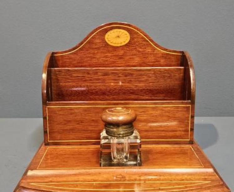 Late Victorian Mahogany Pen, Ink and Letter Stand - Image 1